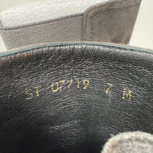 Stuart Weitzman Boots Women's 7M Fifer 80 Slate Suede Mid Calf Stretch NWOT - Picture 8 of 10